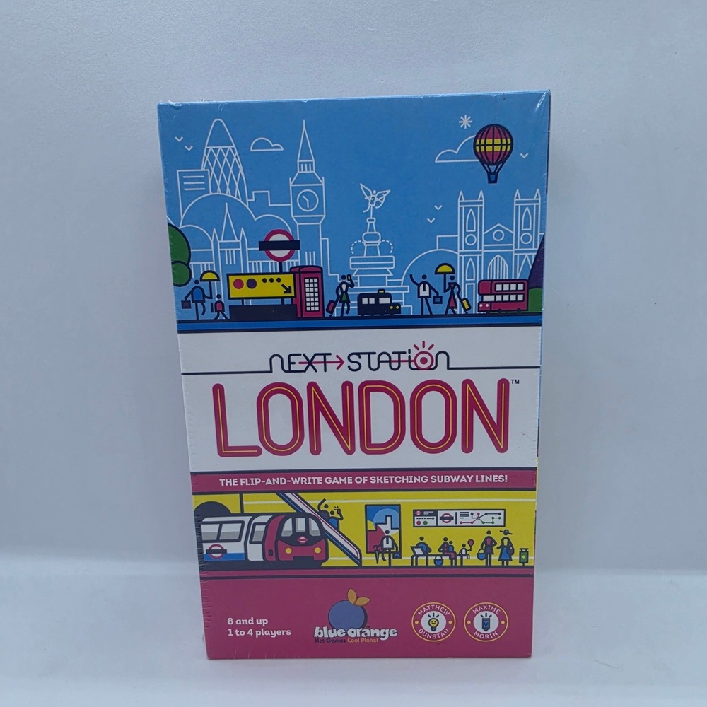 Blue Orange Next Station London Board Game Flip and Write Subway Strategy New